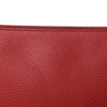 Gucci Calfskin Large Bamboo Clutch Red 10 of 11