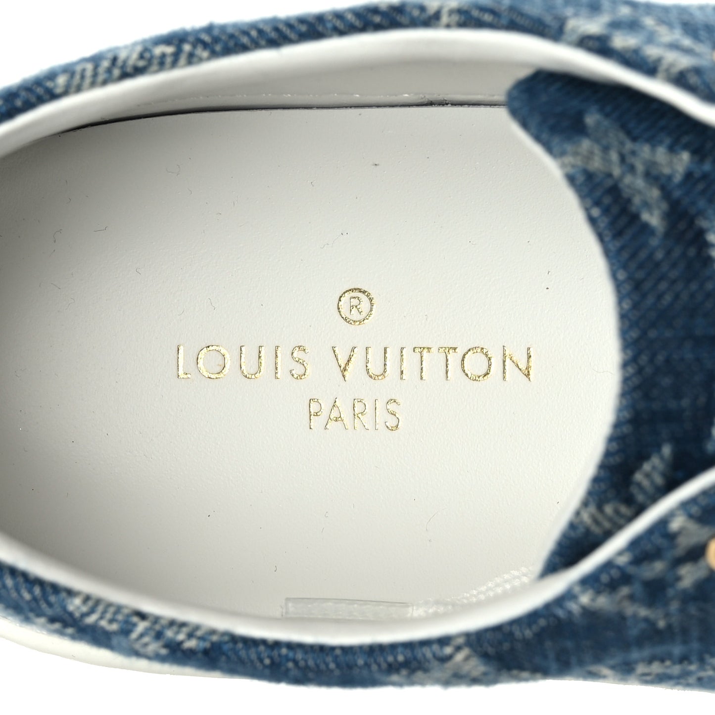 Denim Monogram Stellar Sneakers 37 Bleu Jeans Blue