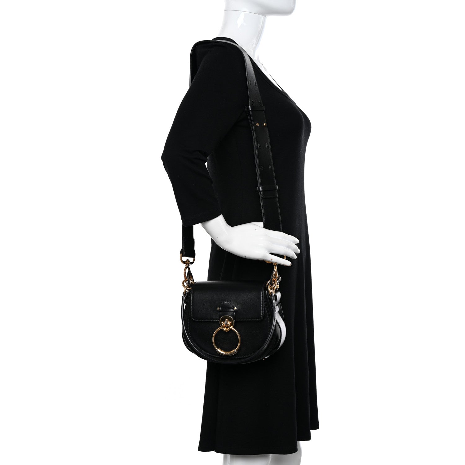 Chloe Calfskin Small Tess Bag Black 2 of 9