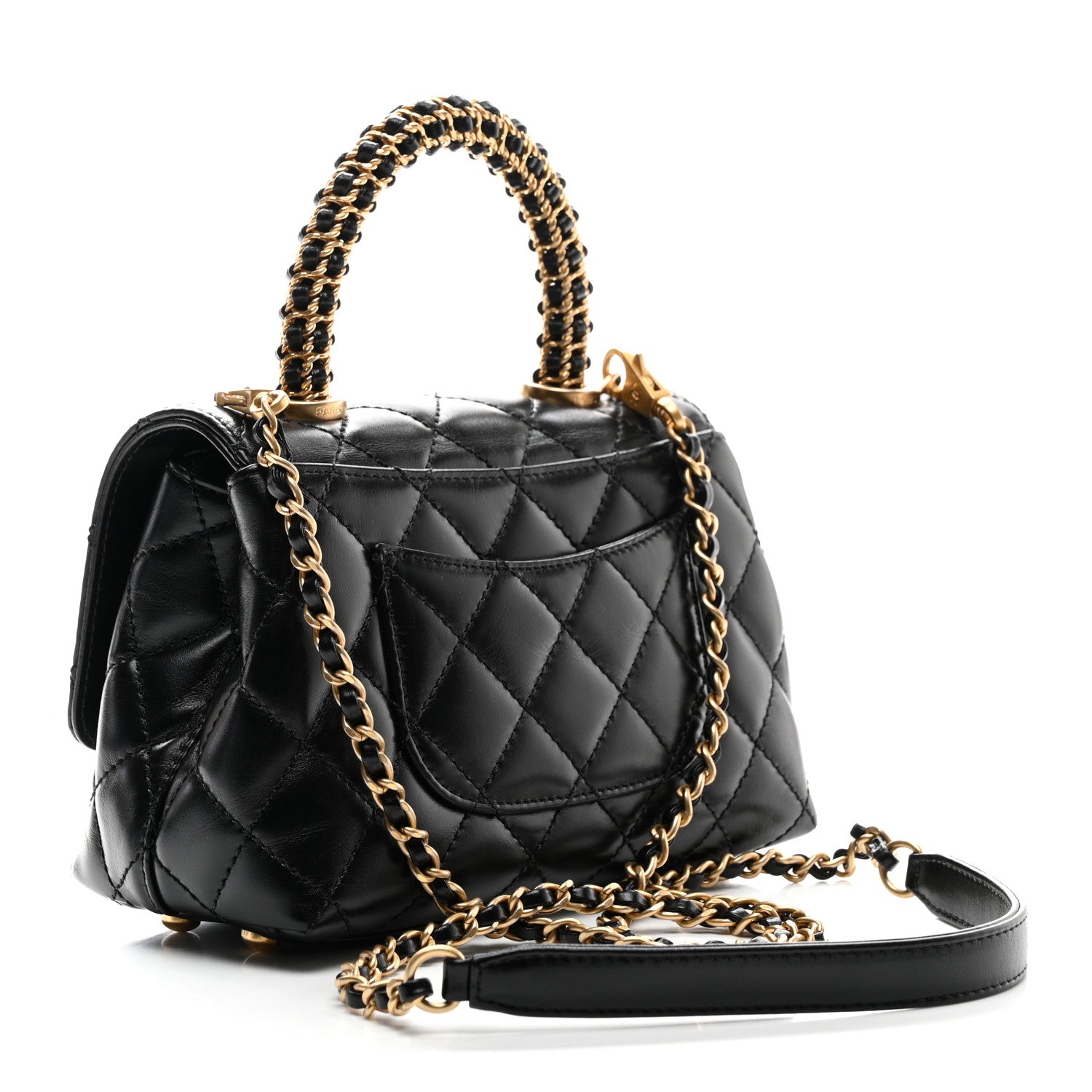 Chanel Calfskin Quilted Extra Mini Coco Handle Flap Black 3 of 10