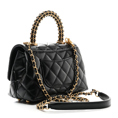 Chanel Calfskin Quilted Extra Mini Coco Handle Flap Black 3 of 10