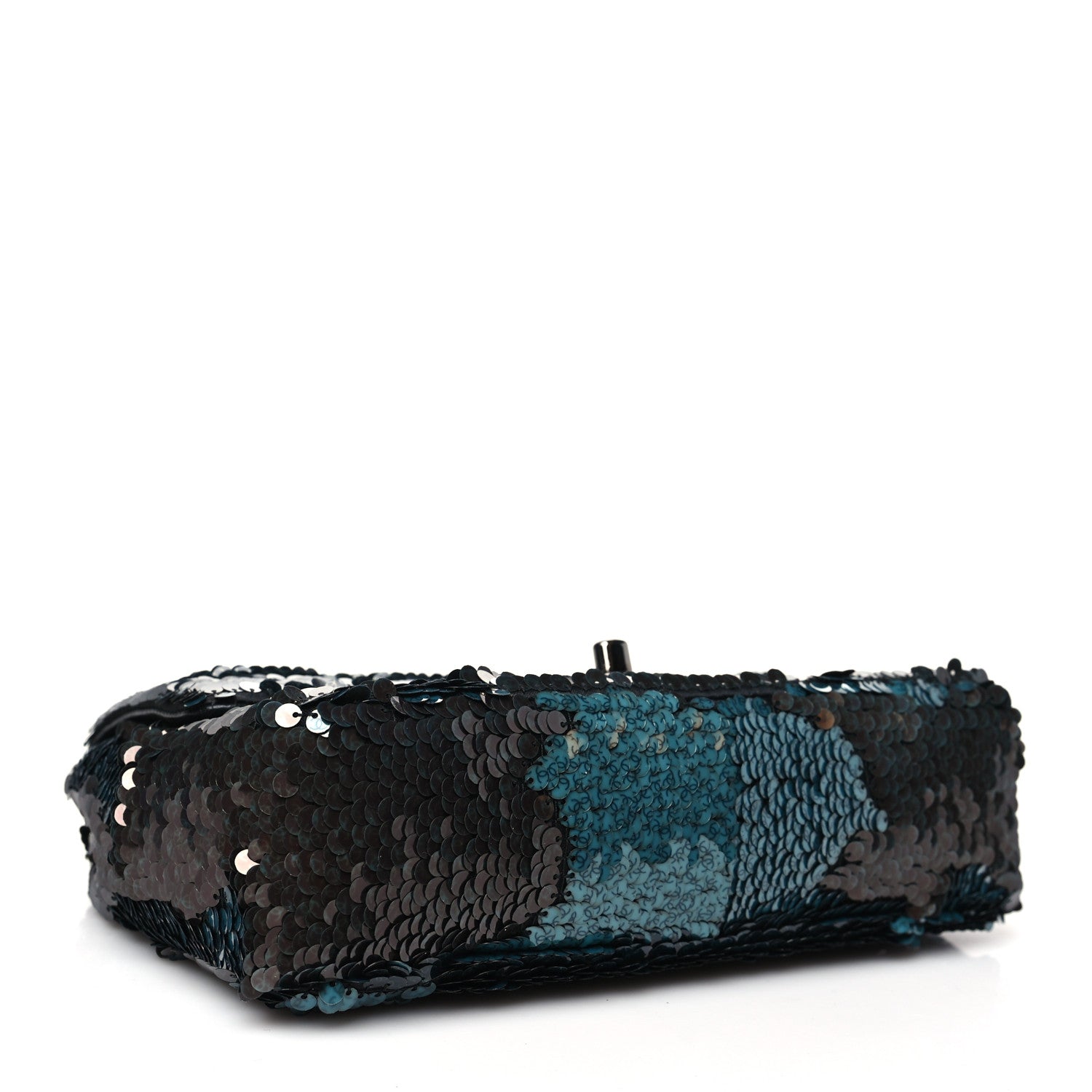 Chanel Sequin Lambskin Mini Flap Blue Black 4 of 10