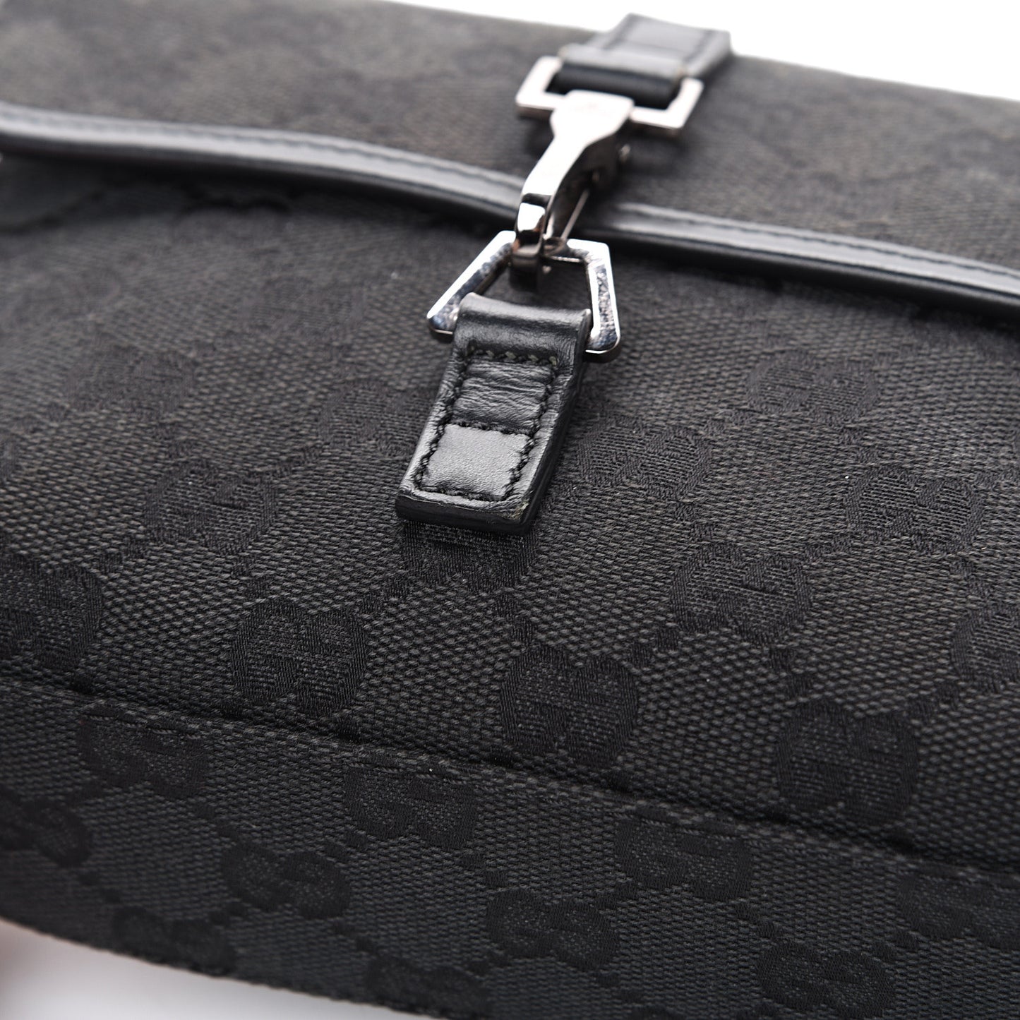 GG Monogram Web Flight Belt Bag Black