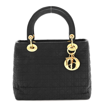 Christian Dior Nylon Cannage Medium Lady Dior Black 1 of 11