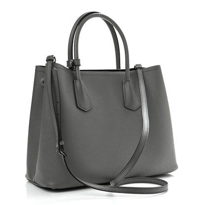 Prada Saffiano Cuir Medium Double Bag Marmo 3 of 10