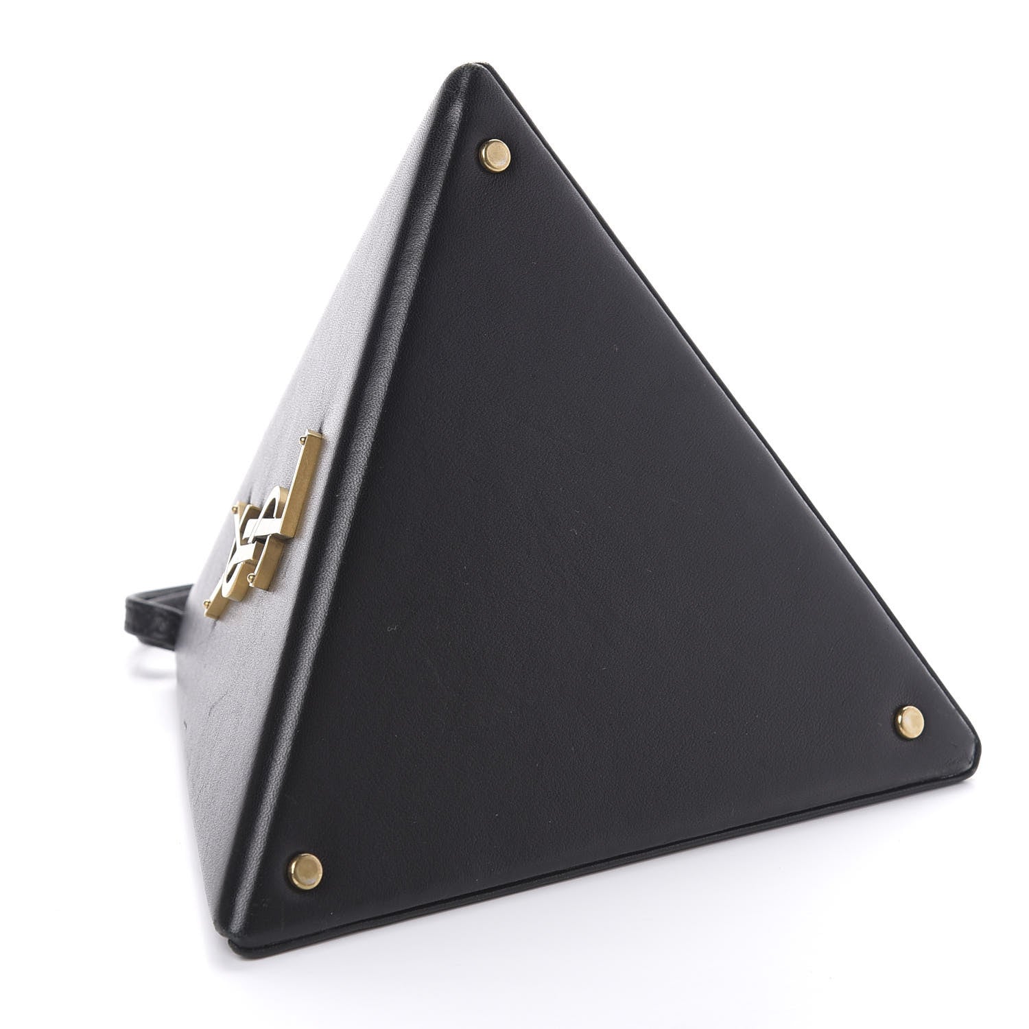 Saint Laurent Lambskin Pyramid Clutch Black 4 of 10