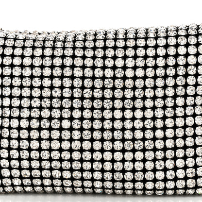 Alexander Wang Mesh Crystal Rhinestone Mini Heiress Pouch Black Silver 7 of 9