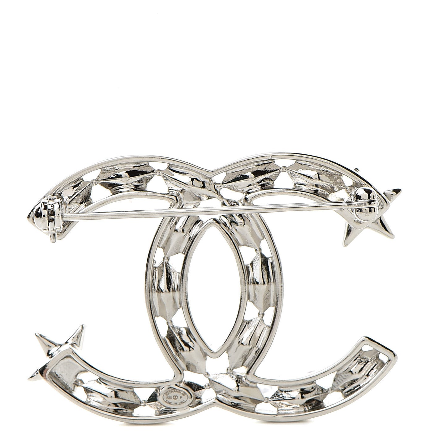 Crystal Starfall CC Brooch Silver
