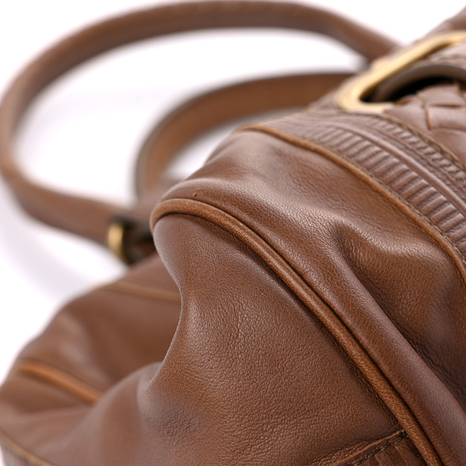 Bottega Veneta Nappa Intrecciato Accordion Satchel Noce 8 of 15