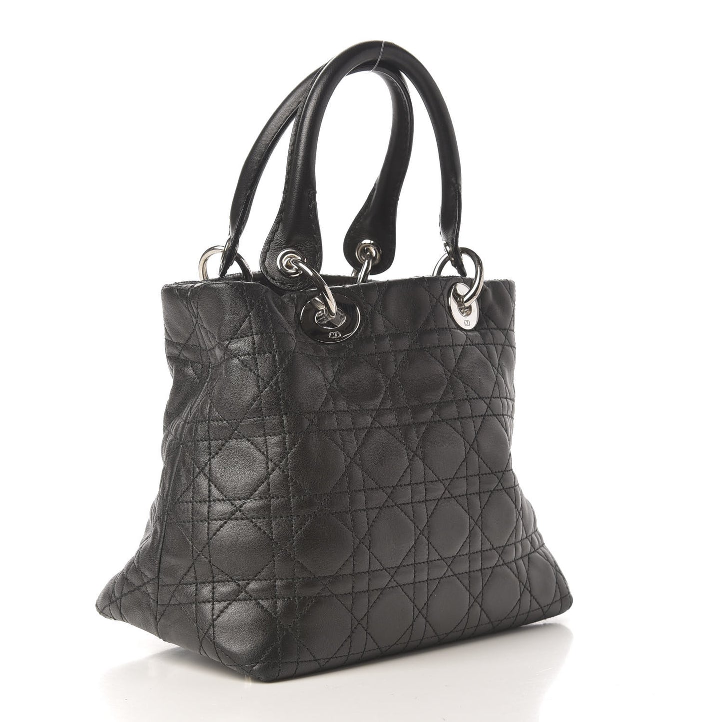 Lambskin Cannage Small Soft Lady Dior Tote Black