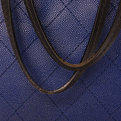 Chanel Grained Calfskin Shopping Fever Tote Blue 16 of 18