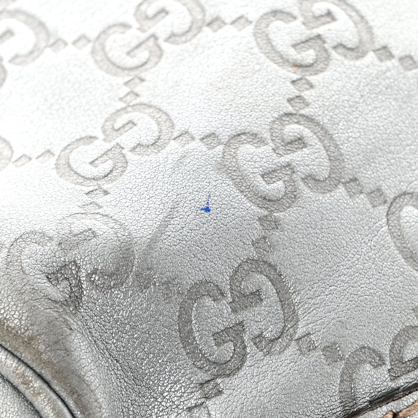 Guccissima Large Sukey Tote Silver