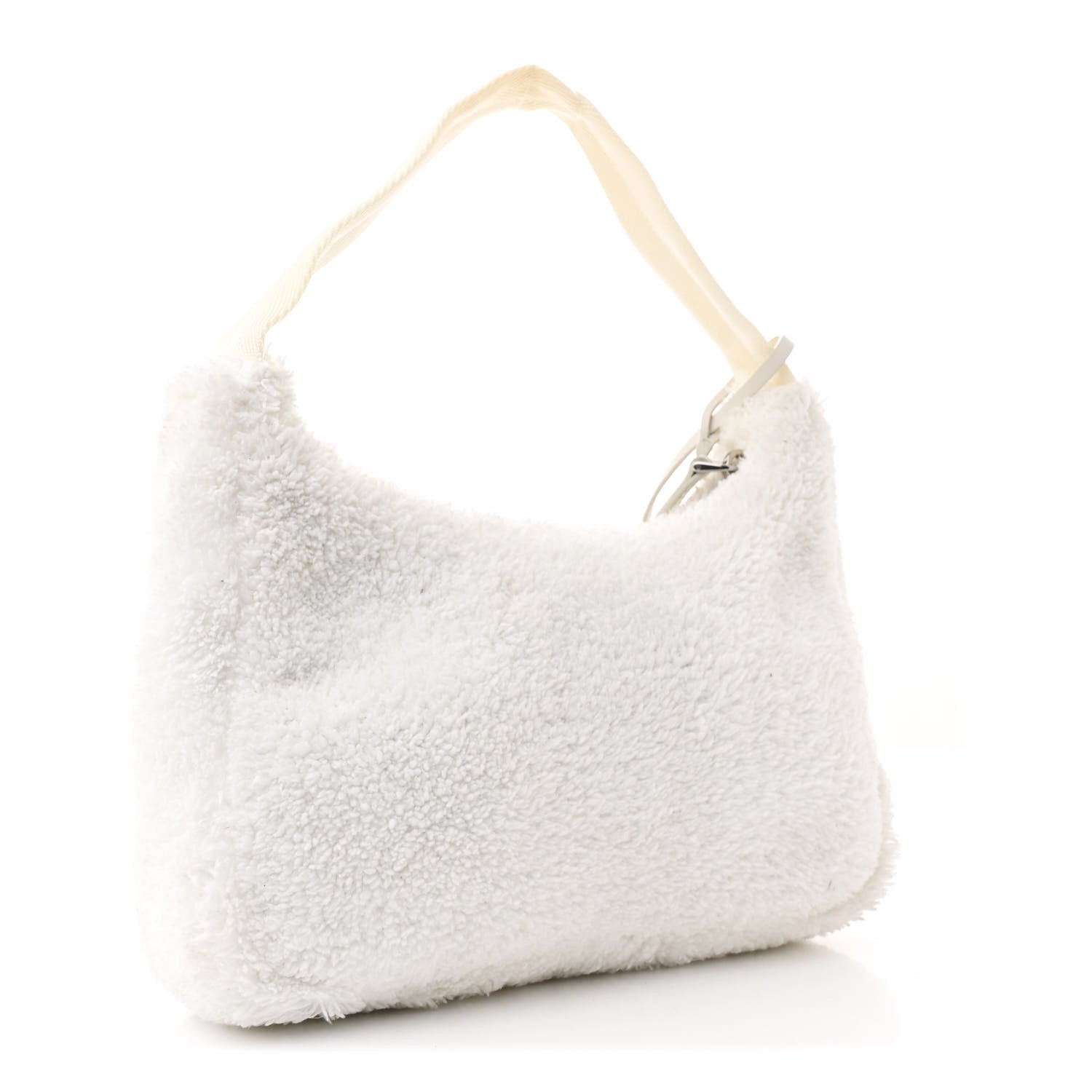 Prada Terry Cloth Mini Re-Edition 2000 Bag White Black 3 of 11
