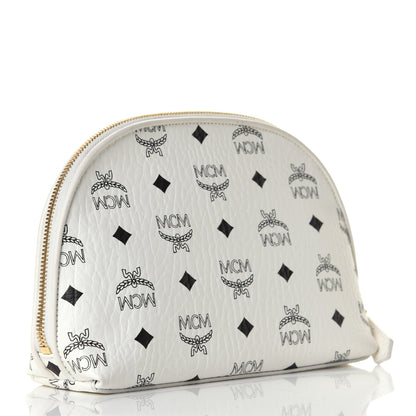 MCM Visetos Heritage Cosmetic Pouch White 2 of 5