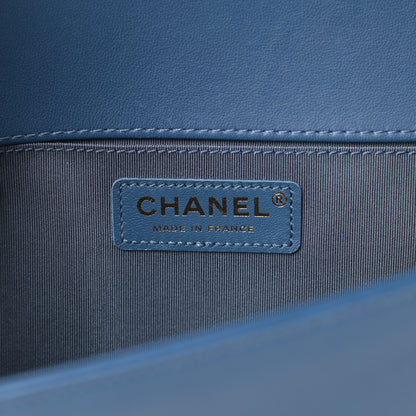 Chanel Lambskin Quilted Medium Boy Flap Blue 5 of 15
