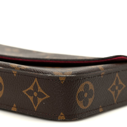 Louis Vuitton Monogram Pochette Felicie Chain Wallet Fuchsia 15 of 16