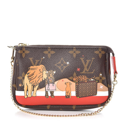 Louis Vuitton Monogram 2018 Christmas Animation Mini Cats Pochette Accessories 1 of 8