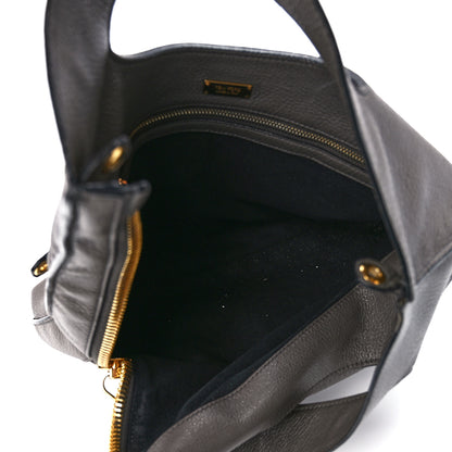 Tom Ford Grained Calfskin Alix Padlock Zip Tote Graphite 6 of 16
