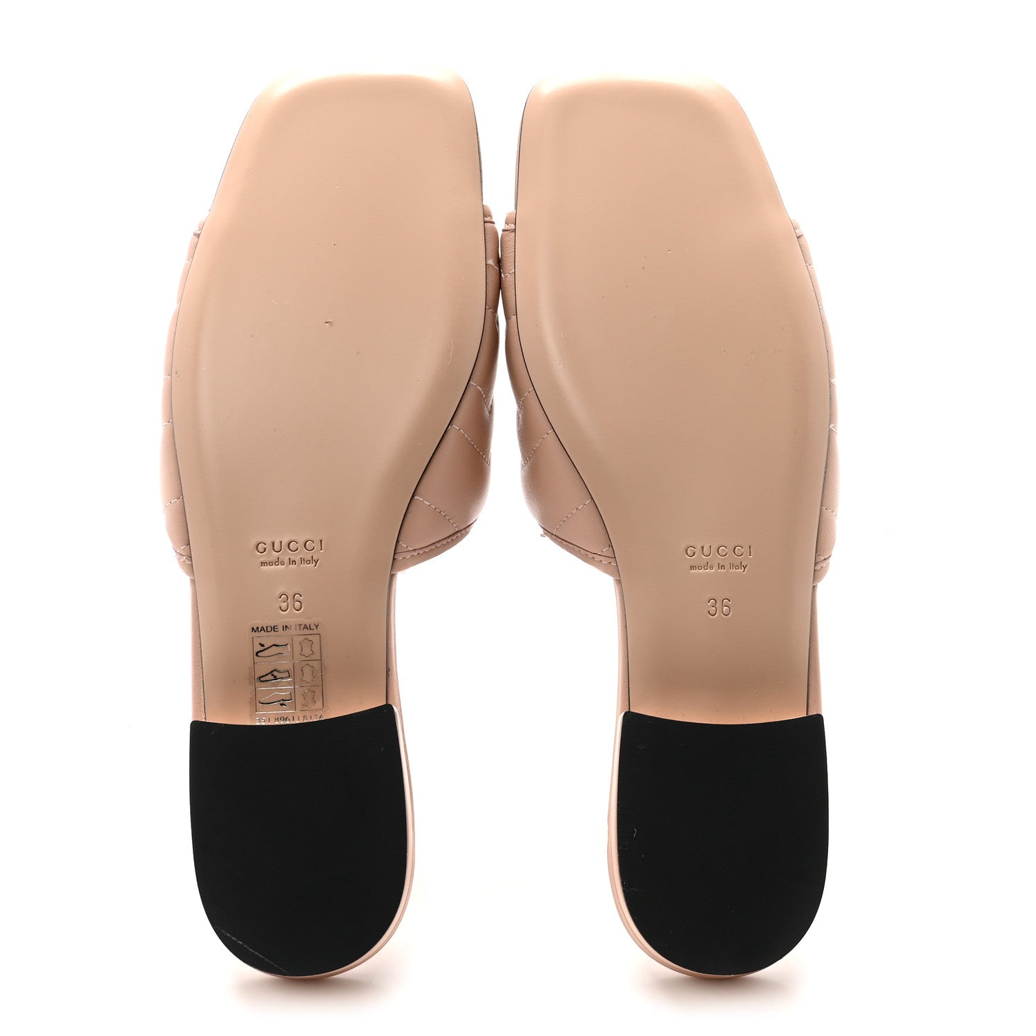 Gucci Nappa Matelasse GG Marmont Flat Slide Sandals 36 Skin Rose 6 of 10