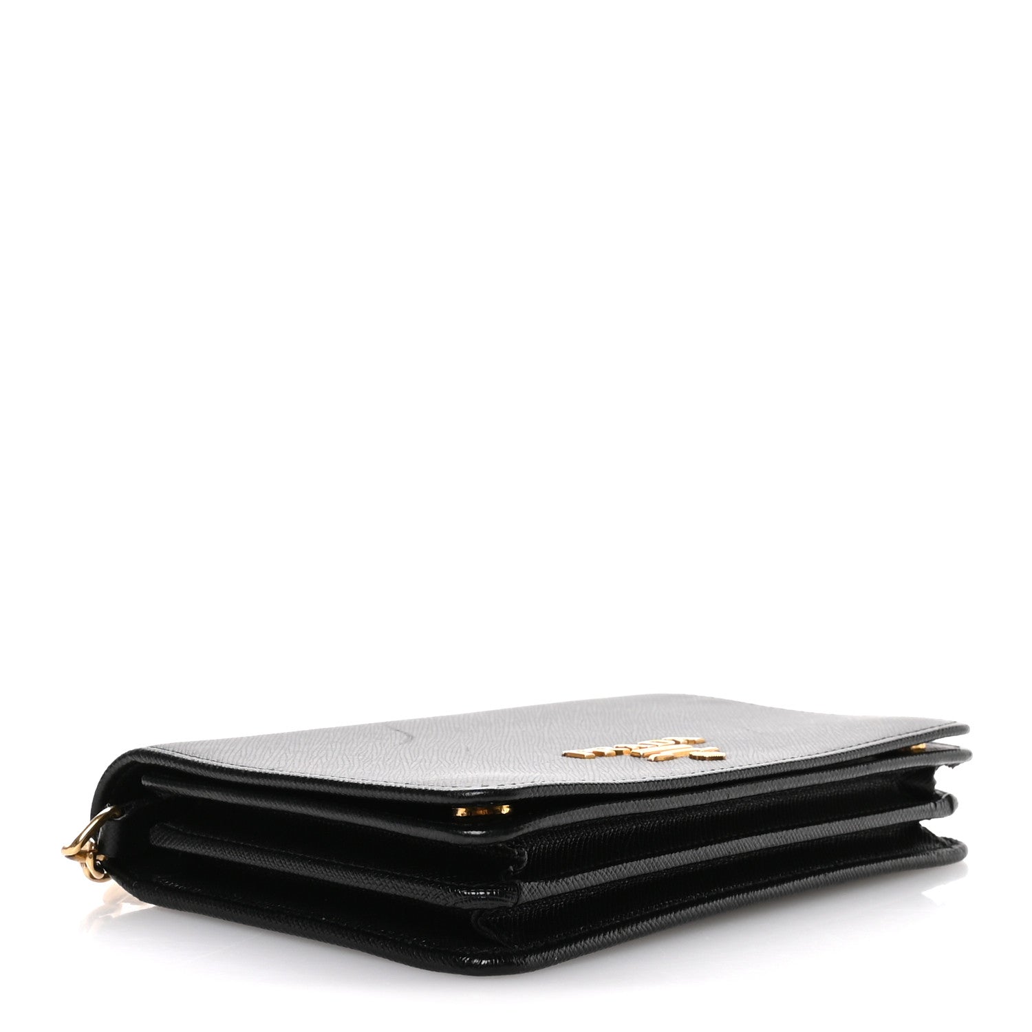 Prada Saffiano Lux Chain Wallet Nero Black 5 of 11