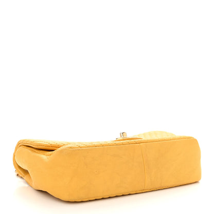 Chanel Calfskin Chevron Quilted Small Surpique Flap Yellow 4 of 11