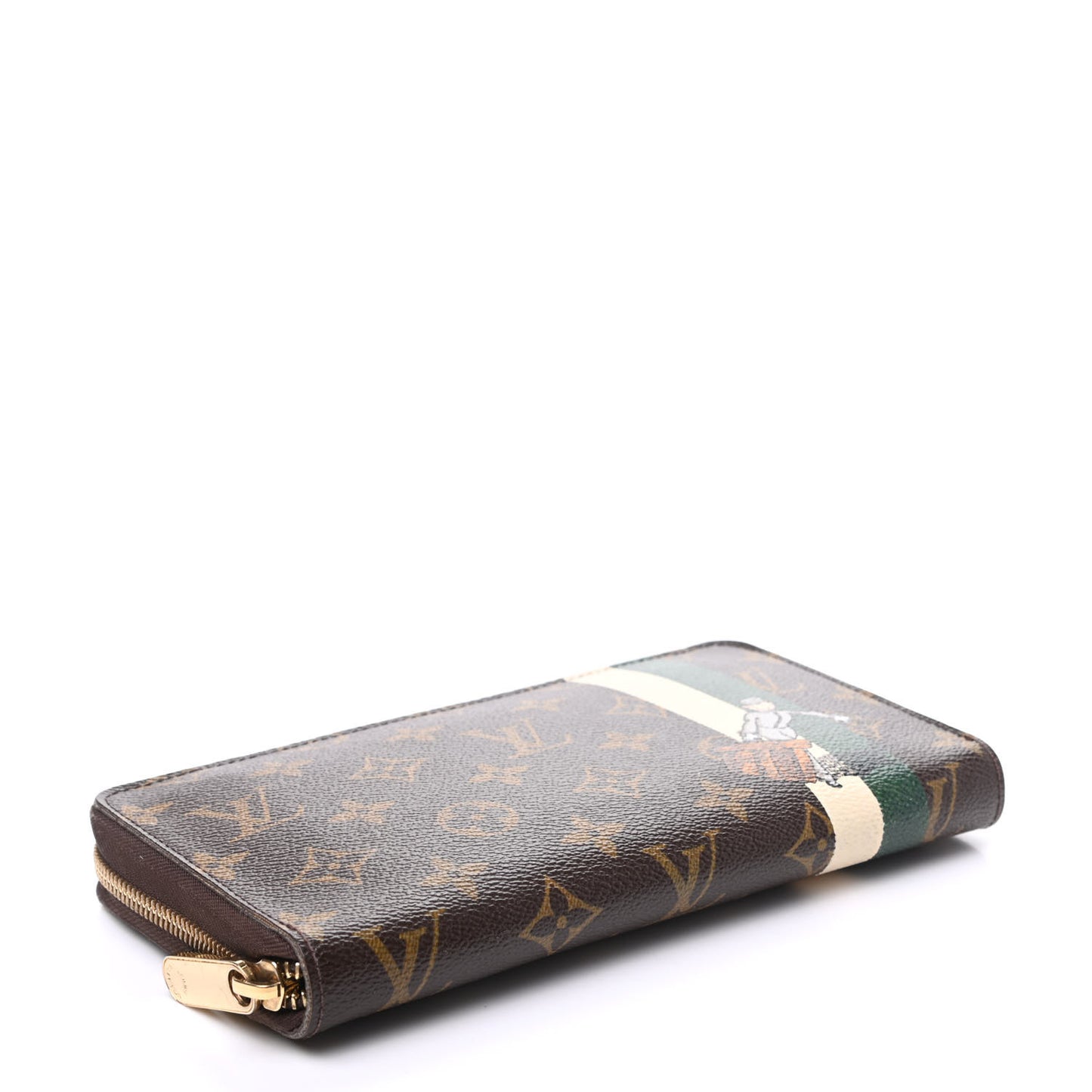 Monogram Groom Zippy Organizer Wallet Green