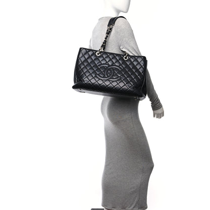 Chanel Caviar Quilted XL Grand Shopping Tote GST Black 2 of 11