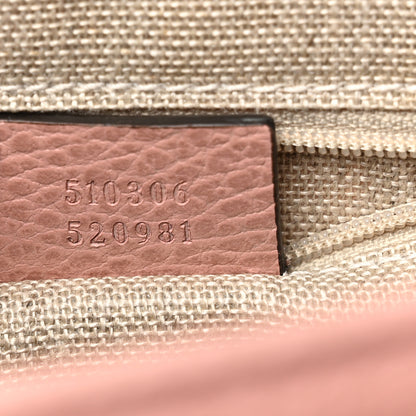 Gucci Dollar Calfskin Medium Interlocking G Top Handle Shoulder Bag Soft Pink 7 of 10