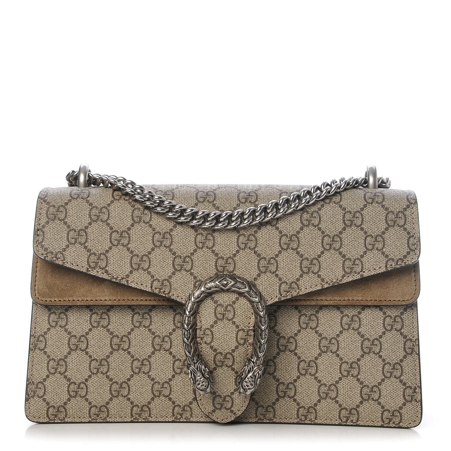GG Supreme Monogram Small Dionysus Shoulder Bag Taupe