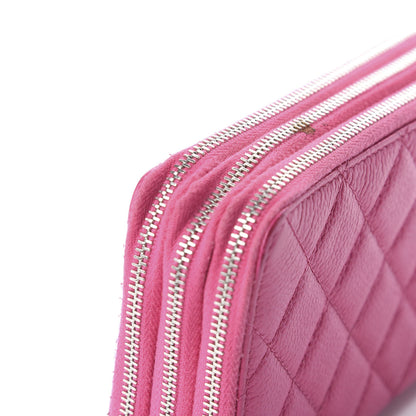 Chanel Caviar Quilted Triple Zipper Wallet Pink 13 of 13