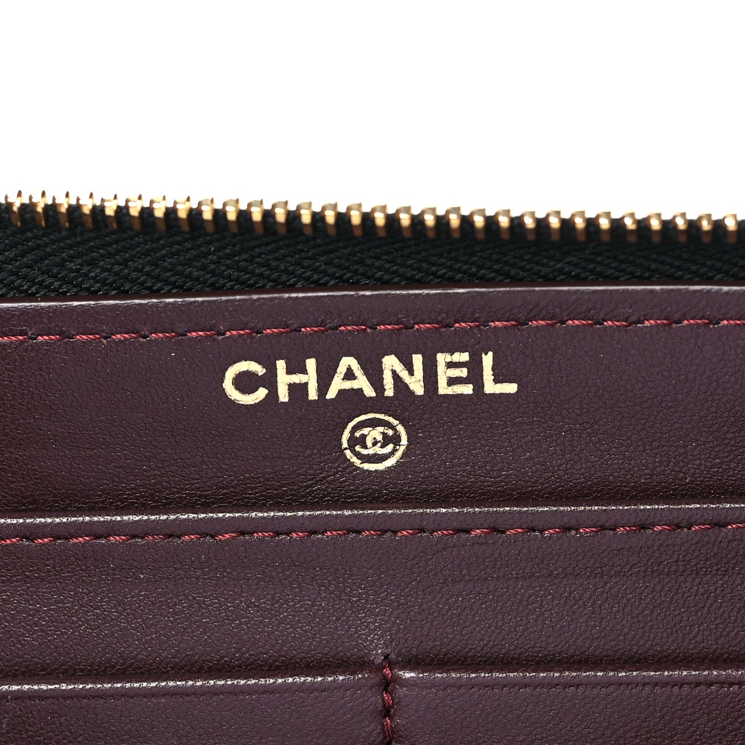 Chanel Lambskin Quilted Large Gusset Zip Around Wallet Black 6 of 7