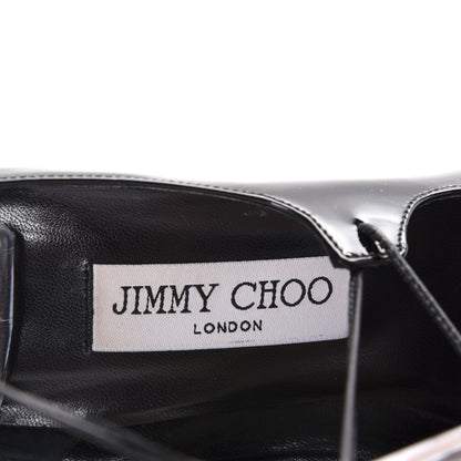 Jimmy Choo Patent Lace Up Vita 100 Pumps 36 Black 7 of 10