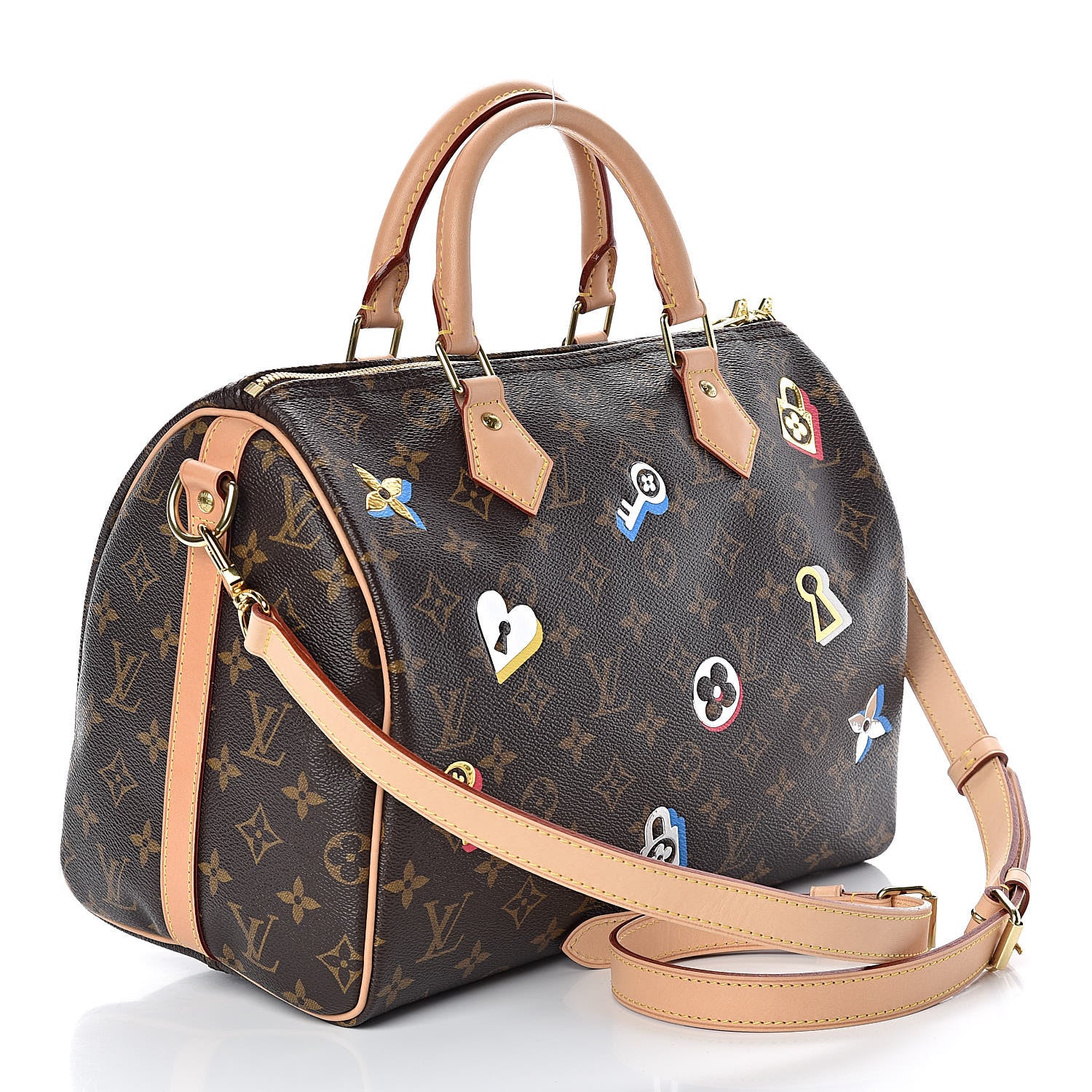 Louis Vuitton Monogram Love Lock Speedy Bandouliere 30 3 of 10