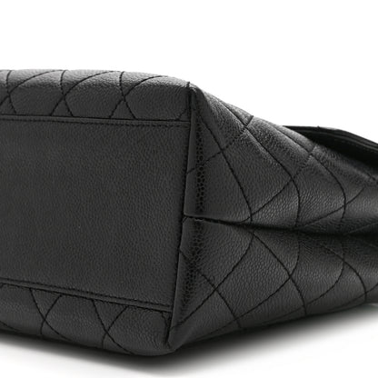 Chanel Caviar Quilted Jumbo Kelly Flap Black 10 of 10