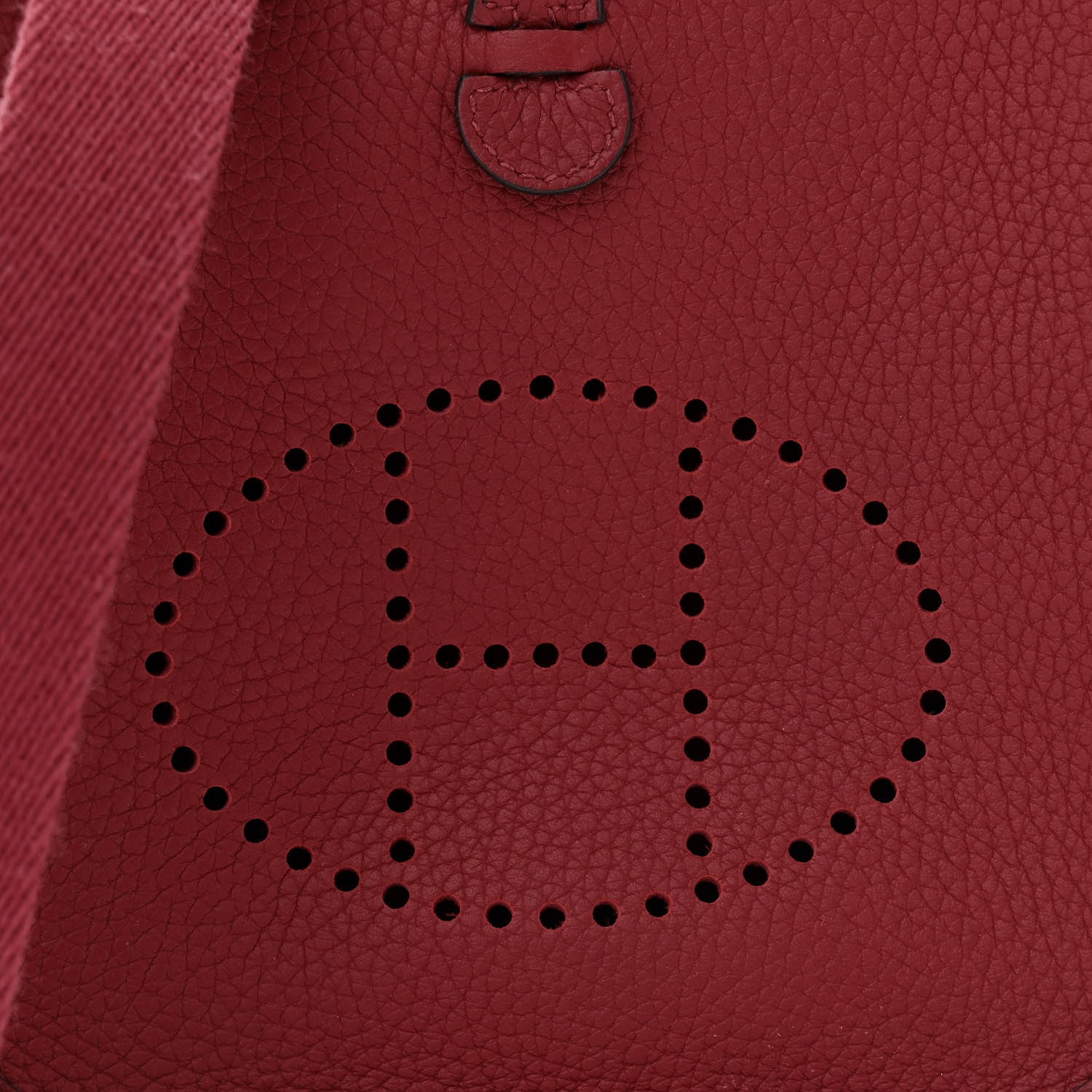 Hermes Taurillon Clemence Evelyne TPM Rouge Grenat 8 of 10