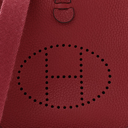 Hermes Taurillon Clemence Evelyne TPM Rouge Grenat 8 of 10