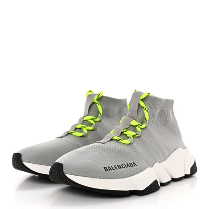 Balenciaga Sweatshirt Knit Womens Speed Lace Up Sneakers 37 Gris 3 of 11