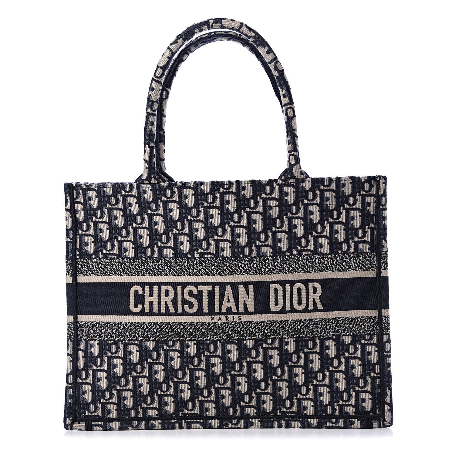 Christian Dior Oblique Medium Book Tote Blue Multicolor 1 of 9