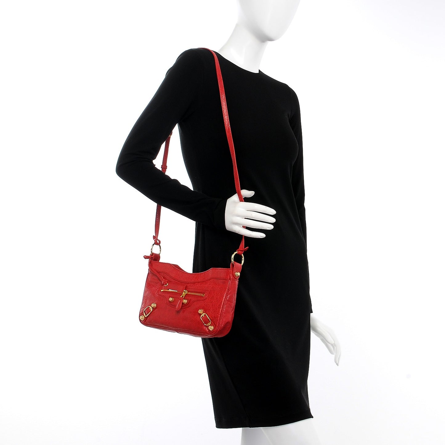 Agneau Giant 12 Gold Hardware Hip Rouge Cardinal