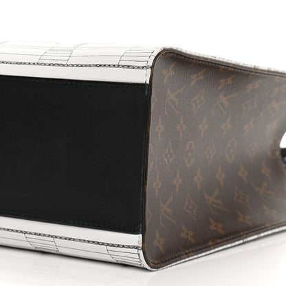 Louis Vuitton X FORNASETTI Calfskin Architettura Onthego MM Black White 9 of 9