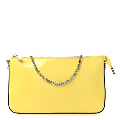 Christian Louboutin Patent Loubila Chain Clutch Yellow 1 of 9