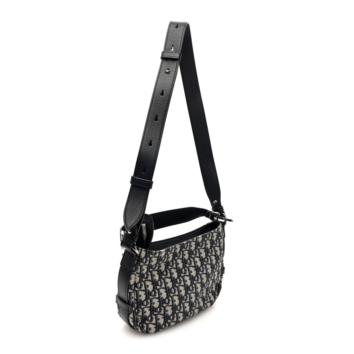 Christian Dior Oblique Mini Soft Saddle Bag Beige Black 3 of 8