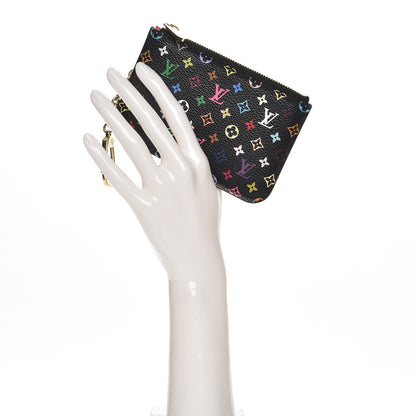 Louis Vuitton Monogram Multicolor Key Pouch Black Grenade 2 of 8