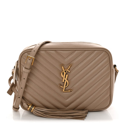 Saint Laurent Calfskin Matelasse Monogram Lou Camera Bag Dark Latte 1 of 12