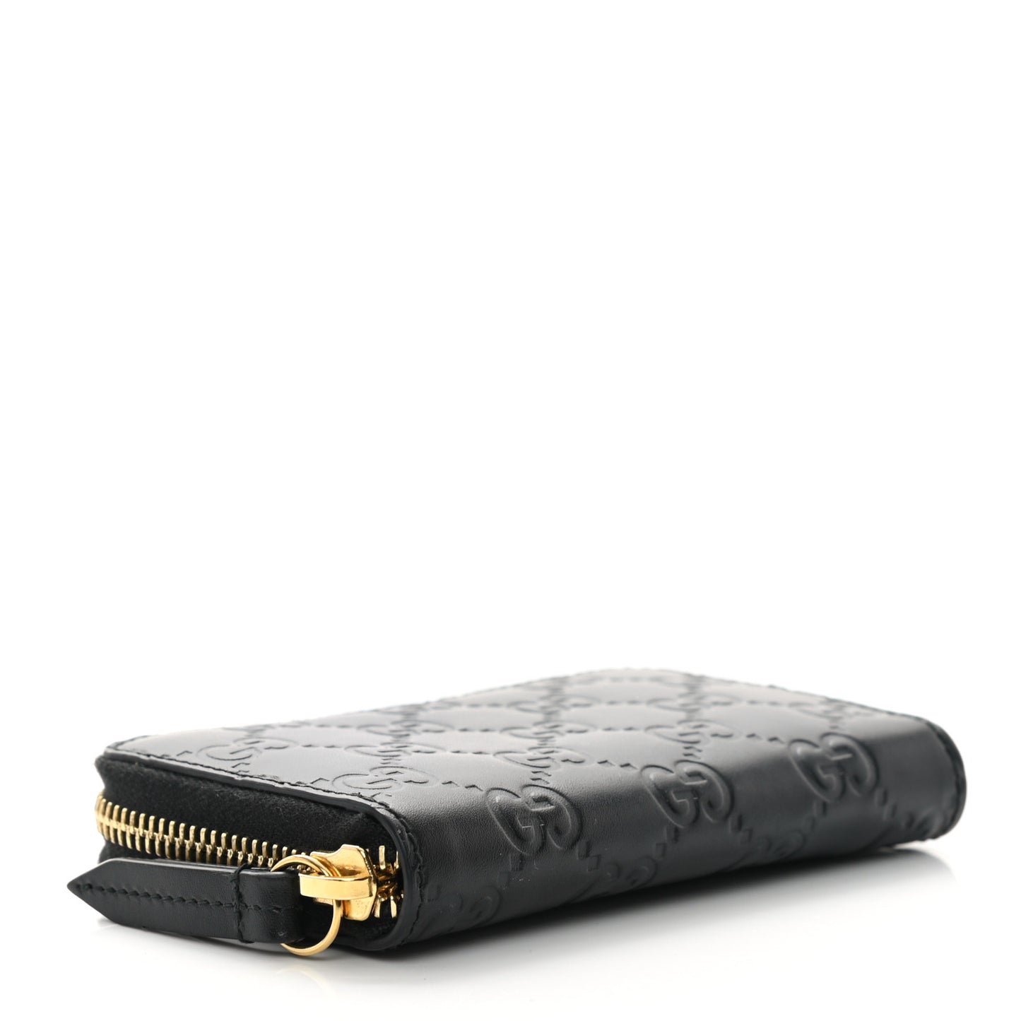 Guccissima Zip Around Card Case Black