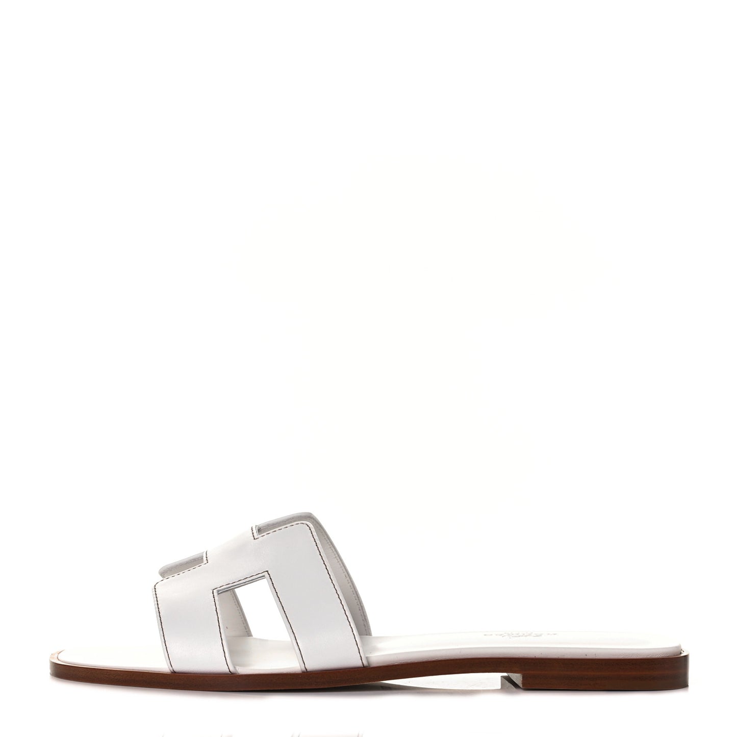 Box Calfskin Oran Sandals 39 White