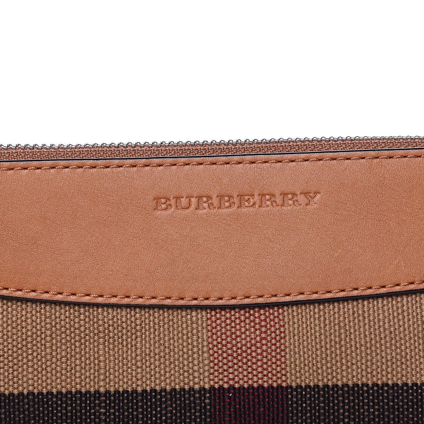 Mega Check Peyton Crossbody Clutch Bag Saddle Brown