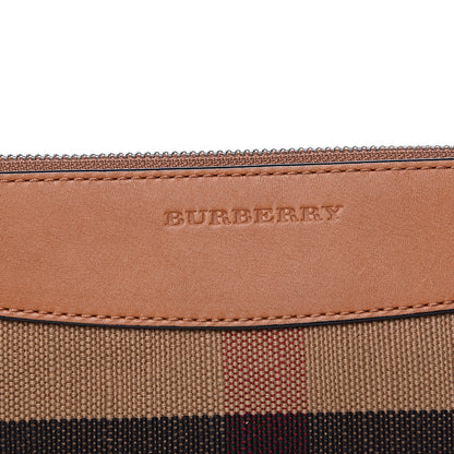 Burberry Mega Check Peyton Crossbody Clutch Bag Saddle Brown 9 of 12