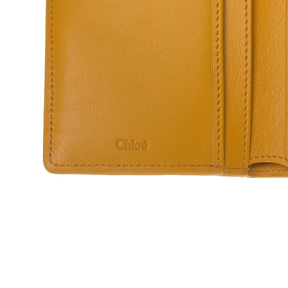 Chloe Calfskin Quilted Alphabet Compact Wallet Dark Ochre 5 of 6