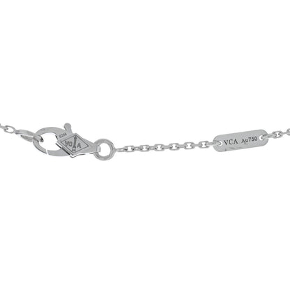 Van Cleef & Arpels 18K White Gold Diamond Sweet Alhambra Pendant Necklace 4 of 4